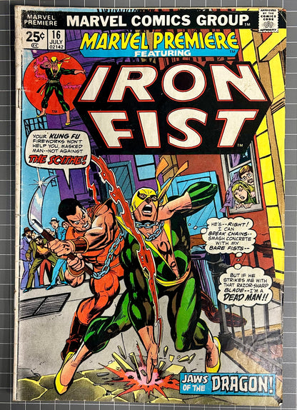MARVEL PREMIERE #16 [MARVEL COMICS] DIRECT 1974 GD/VG
