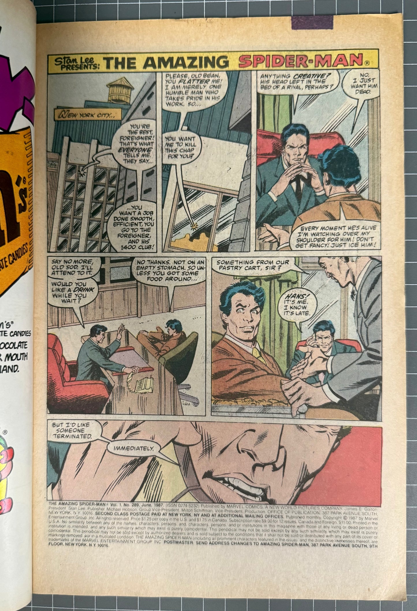 🔑 AMAZING SPIDER-MAN #289 [MARVEL COMICS] *1ST APP. 5TH HOBGOBLIN* 1987 FN/VF
