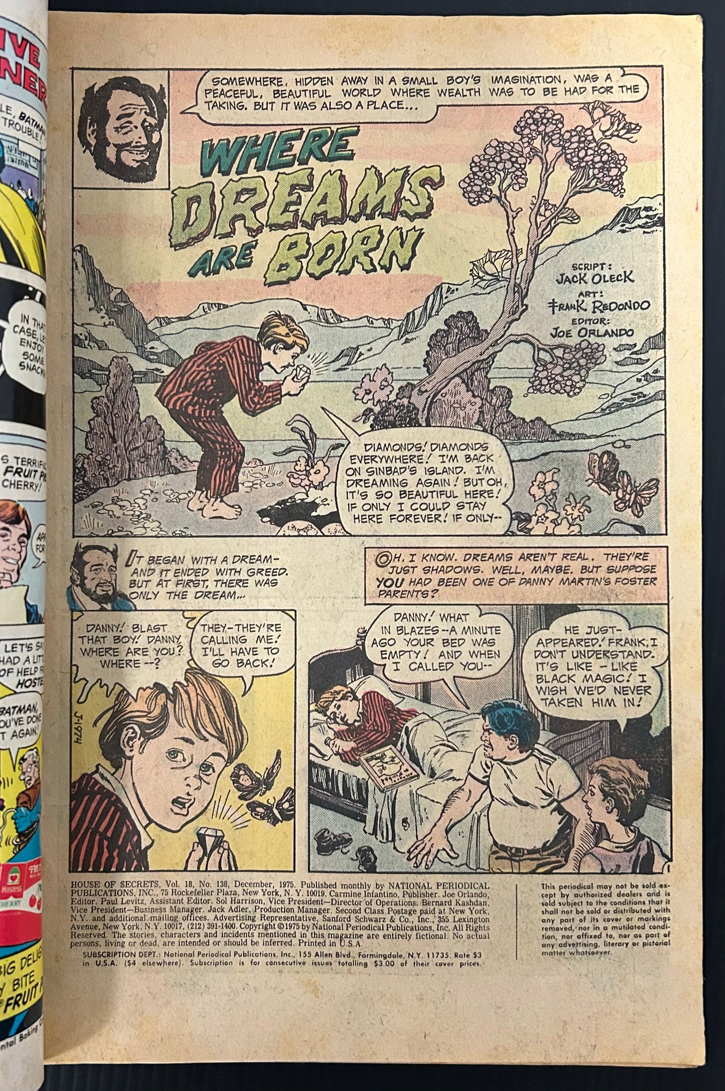 HOUSE OF SECRETS #138 [DC] COMIC 1975 GD