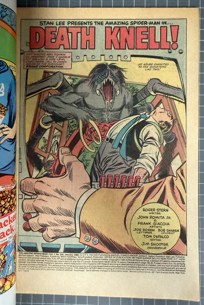 🔑 THE AMAZING SPIDER-MAN #236 [MARVEL COMICS] *DEATH OF TARANTULA* 1982 VF