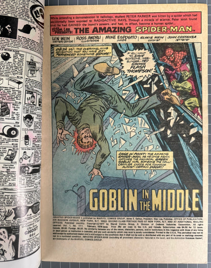 THE AMAZING SPIDER-MAN #177 [MARVEL COMICS] NEWSSTAND 1978 VF+