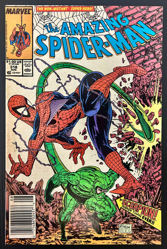 THE AMAZING SPIDER-MAN #318 [MARVEL COMICS] NEWSSTAND 1989 FN/VF
