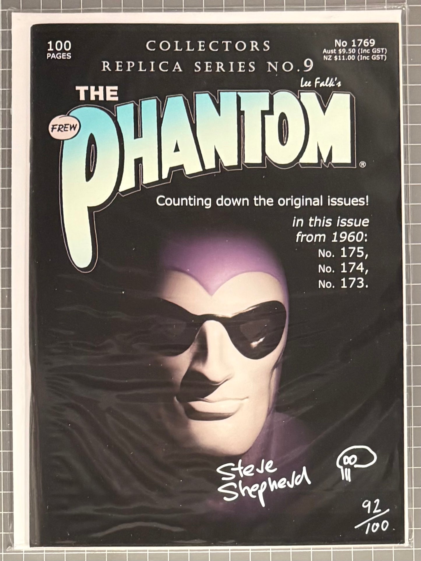THE PHANTOM #1769 [FREW] REPLICA #9 ***SIGNED & LIMITED*** AUSTRALIAN COMIC 2016 NM