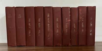THE SAINT DETECTIVE MAGAZINE BOUND VOLUMES 1-10 [MAGAZINE ENTERPRISES] HARDCOVER 1954-1959 FAIR/GOOD