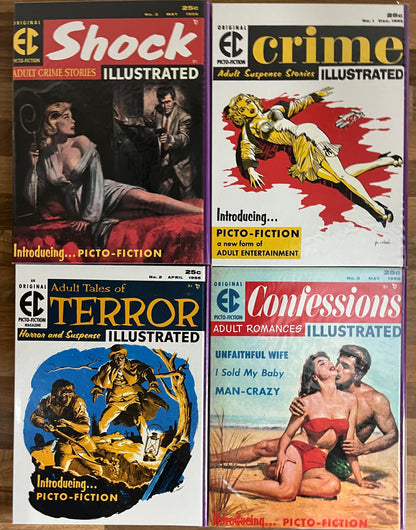 EC COMICS PICTO-FICTION SHOCK/TERROR/CRIME/CONFESSIONS ILLUSTRATED BOX SET