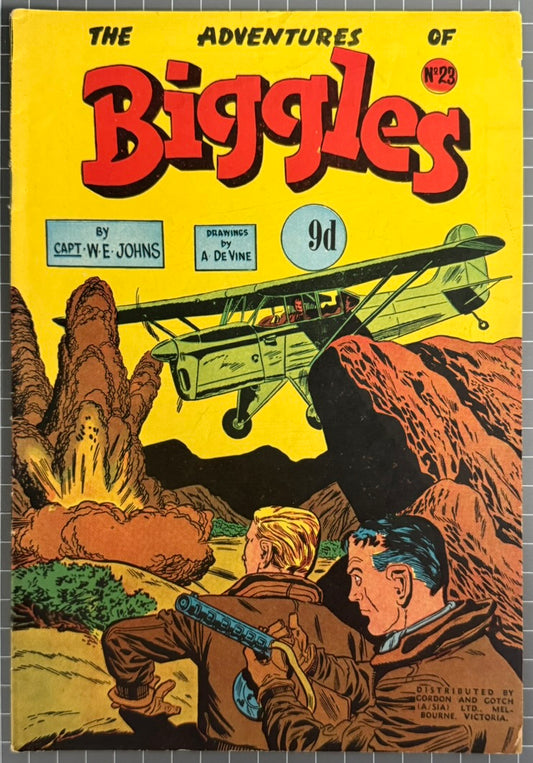 THE ADVENTURES OF BIGGLES #23 [ACTION COMICS] AUSTRALIAN *RARE* PRE-DECIMAL 1955