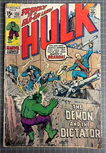 THE INCREDIBLE HULK #133 [MARVEL COMICS] DIRECT 1970