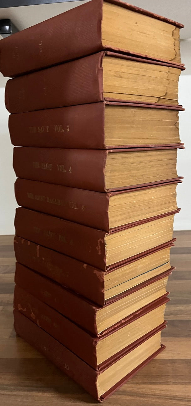 THE SAINT DETECTIVE MAGAZINE BOUND VOLUMES 1-10 [MAGAZINE ENTERPRISES] HARDCOVER 1954-1959 FAIR/GOOD