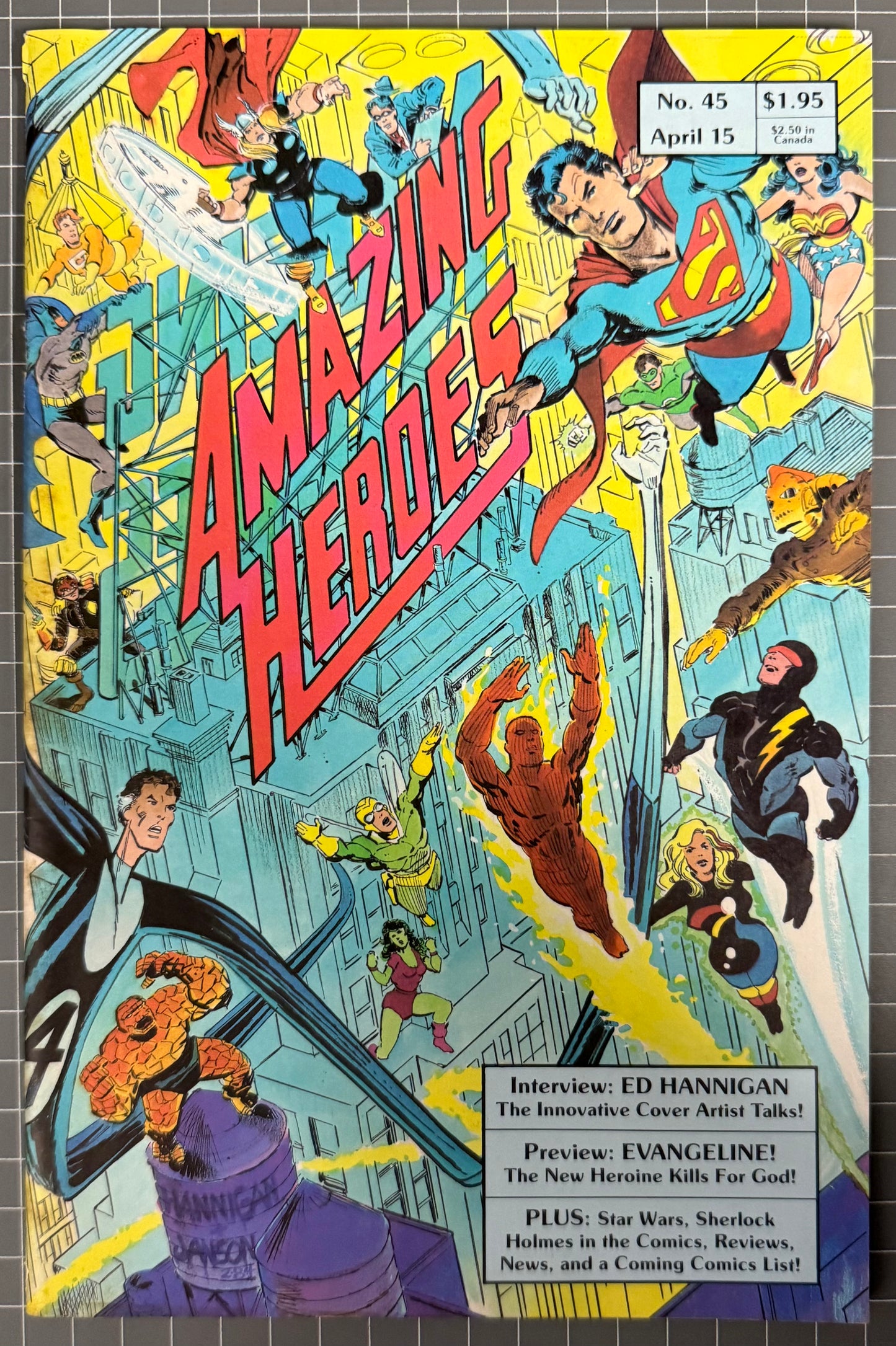 🔑 AMAZING HEROES #45 [FANTOGRAPHICS] *1ST ART TMNT* 1984 VG+