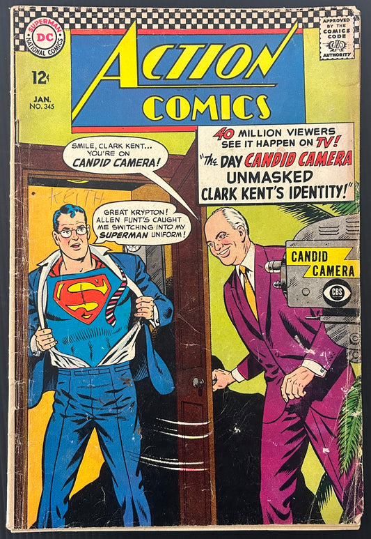 ACTION COMICS #345 [DC COMICS] DIRECT 1967 GD/VG