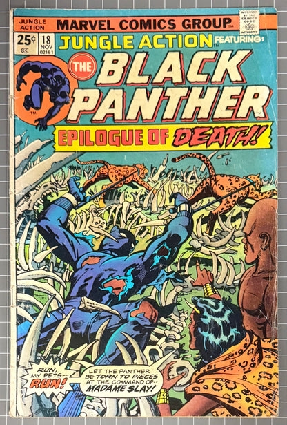 🔑 JUNGLE ACTION #18 [MARVEL COMICS] *MADAME SLAY DEBUT* DIRECT 1975 VG