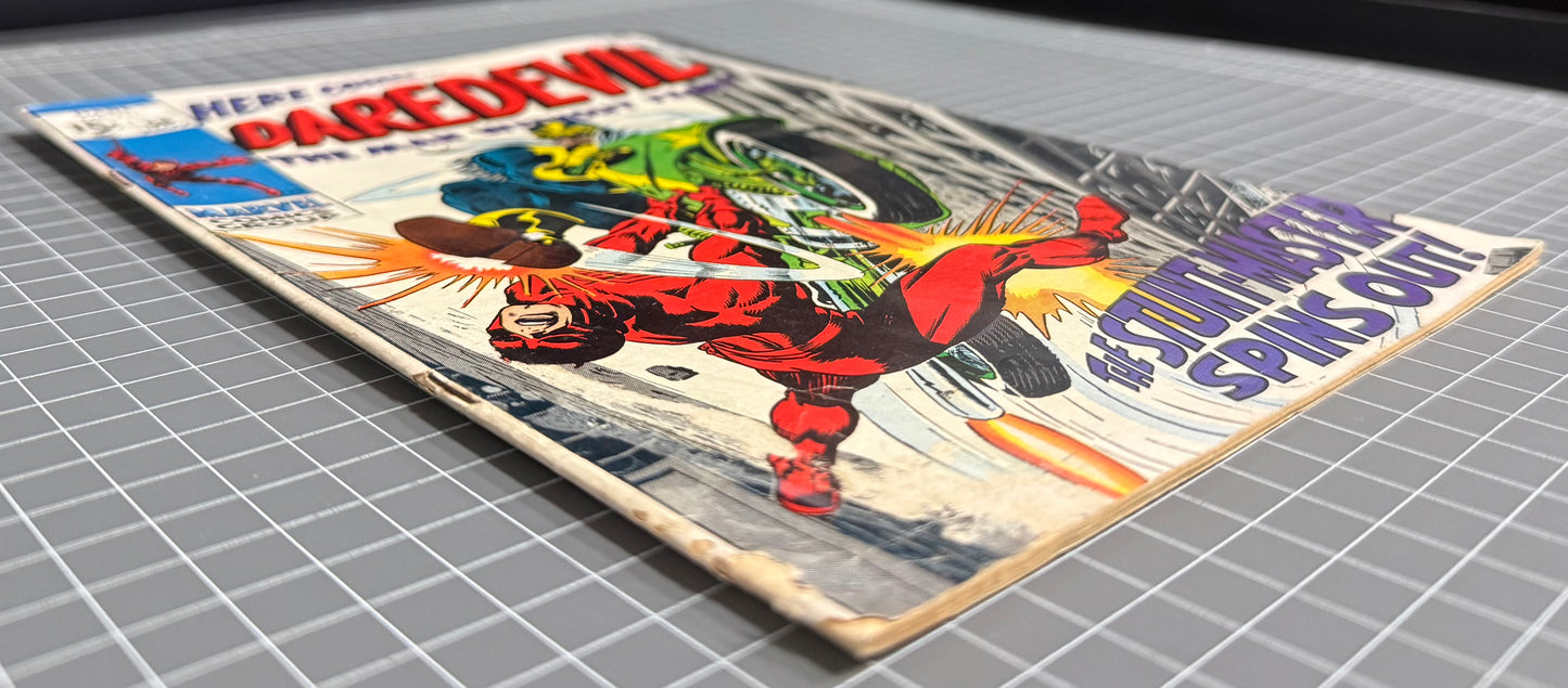 🔑 DAREDEVIL #58 [MARVEL COMICS] DIRECT *SPIDER-MAN CORSSOVER* 1969 GD+