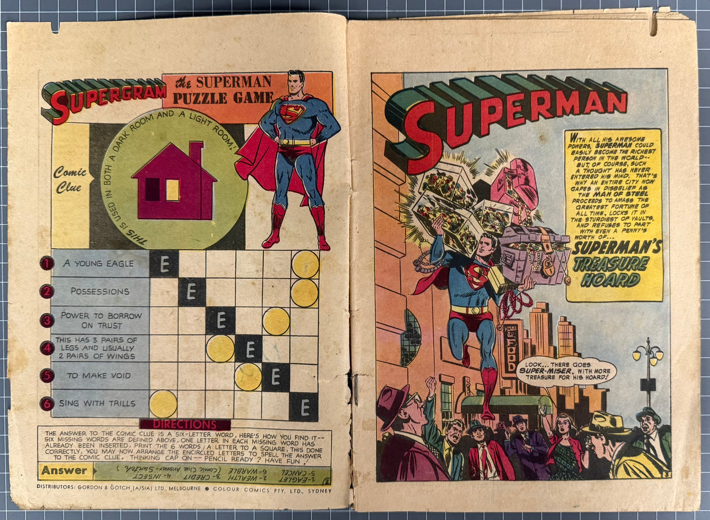 SUPERMAN #112 [COLOUR COMICS] AUSTRALIAN PRE-DECIMAL *SCARCE* 1956