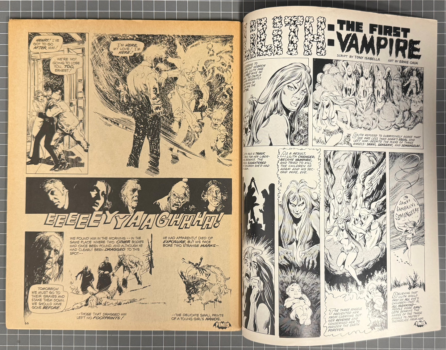 🔑 VAMPIRE TALES #4 [MARVEL] *CAMEO LILITH* HORROR MAGAZINE 1974 FN