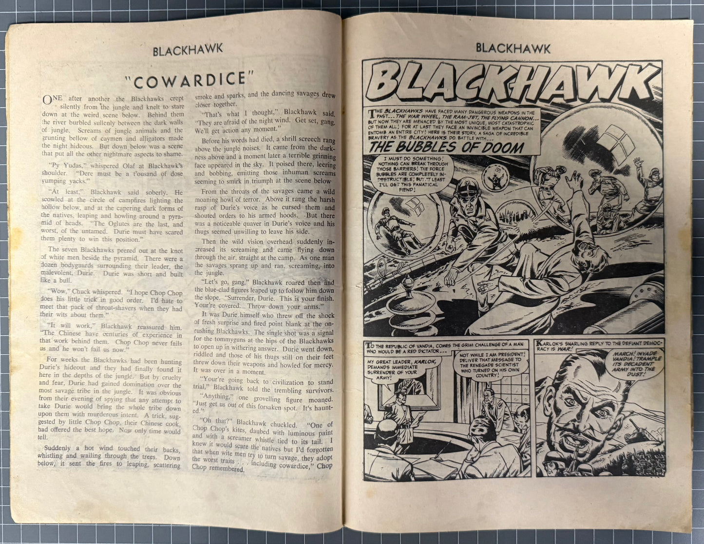 BLACKHAWK COMIC #94 [YOUNG'S MERCHANDISING] AUSTRALIAN COMIC PRE-DECIMAL 1956
