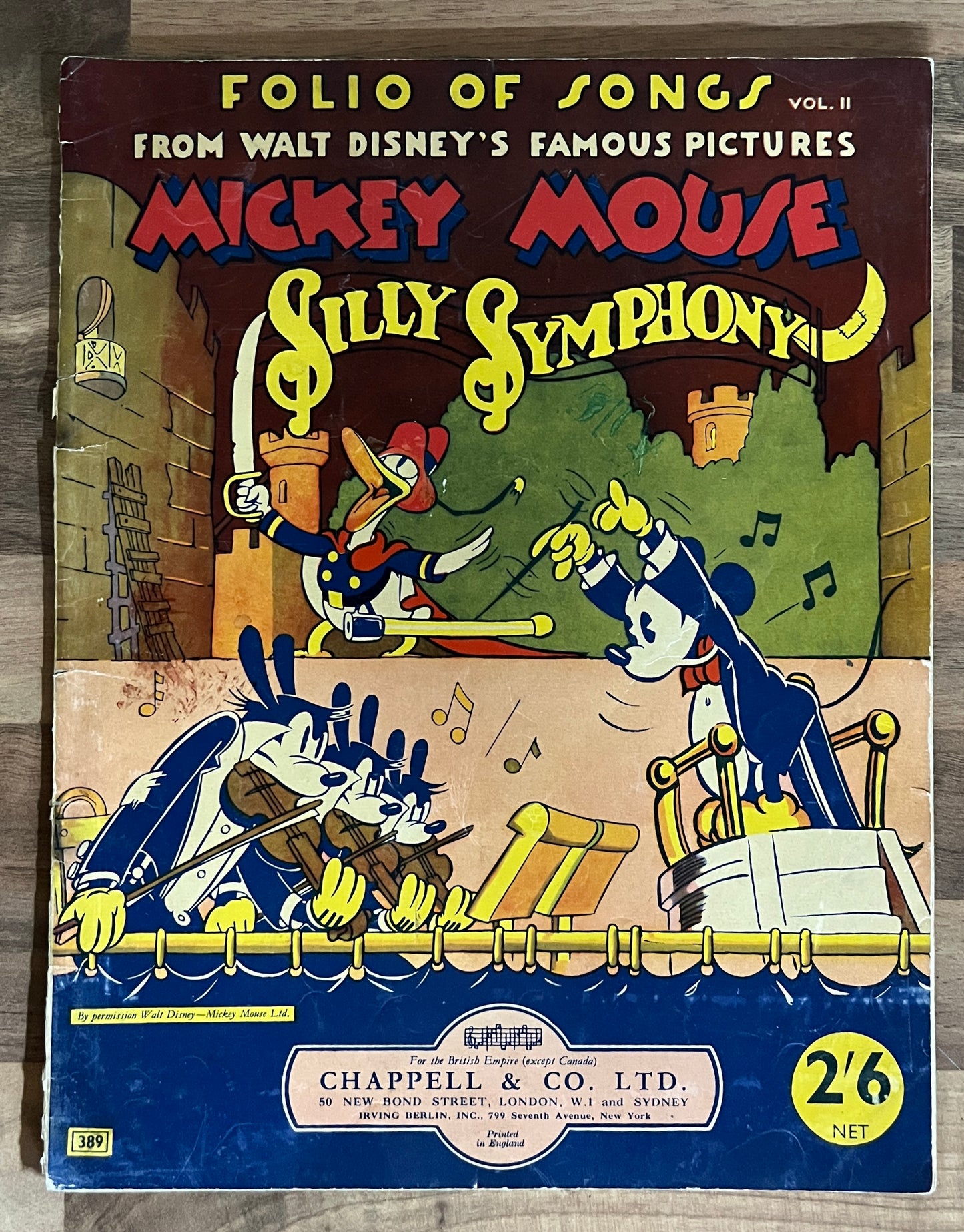 Folio of Songs Vol. II Walt Disney's Famous Pictures Mickey Mouse Silly Symphony