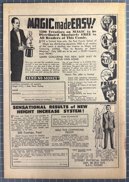 SIR FALCON #50 [TRICHO PUBLICATIONS] AUSTRALIAN PRE-DECIMAL COMIC 1962