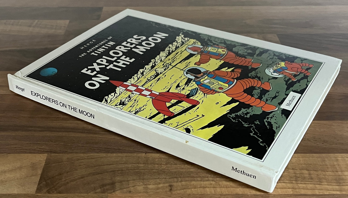 HERGE THE ADVENTURES OF TINTIN EXPLORERS ON THE MOON POP-UP BOOK 1992 1st HC *RARE*