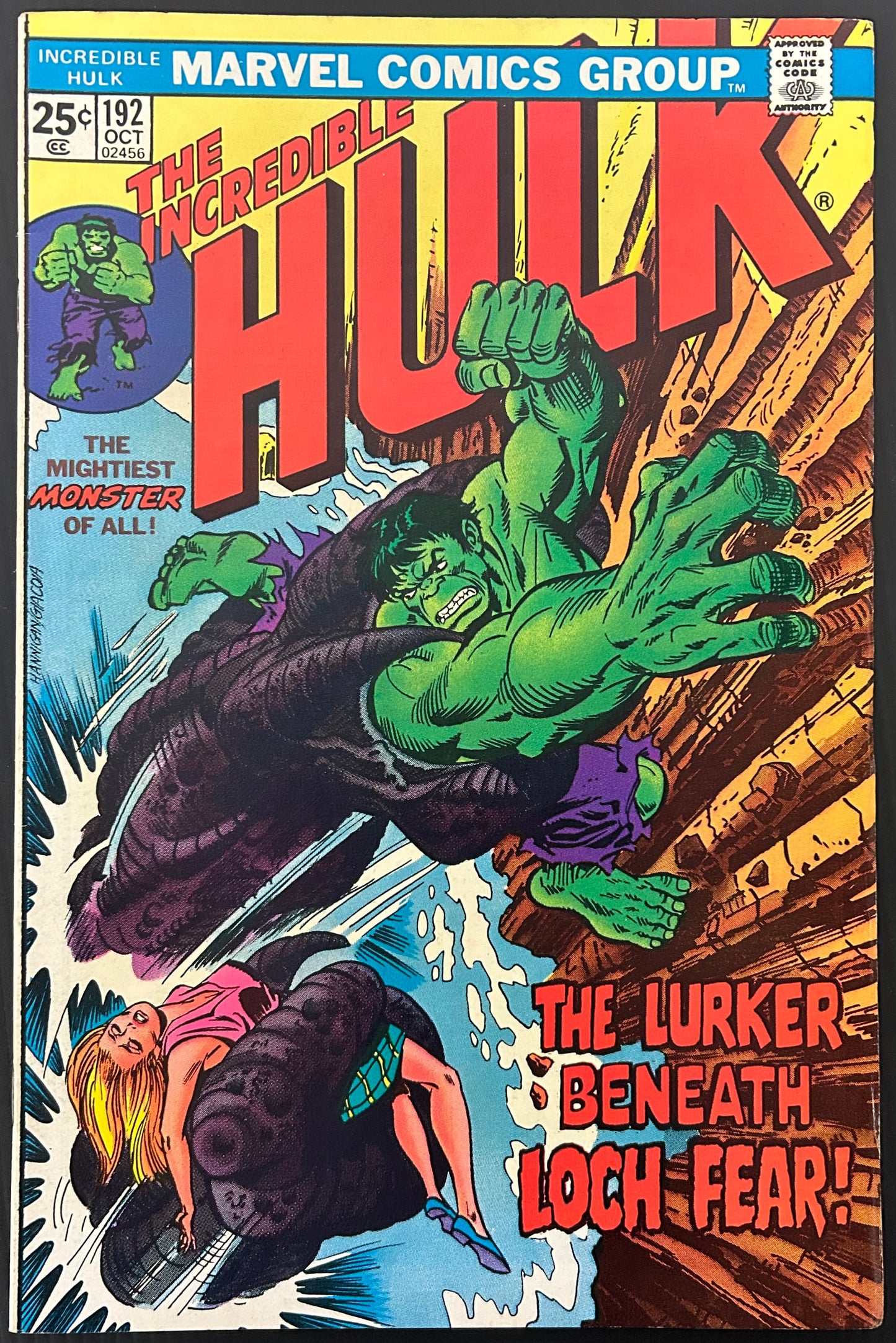THE INCREDIBLE HULK #192 [MARVEL COMICS] DIRECT 1975 VF-