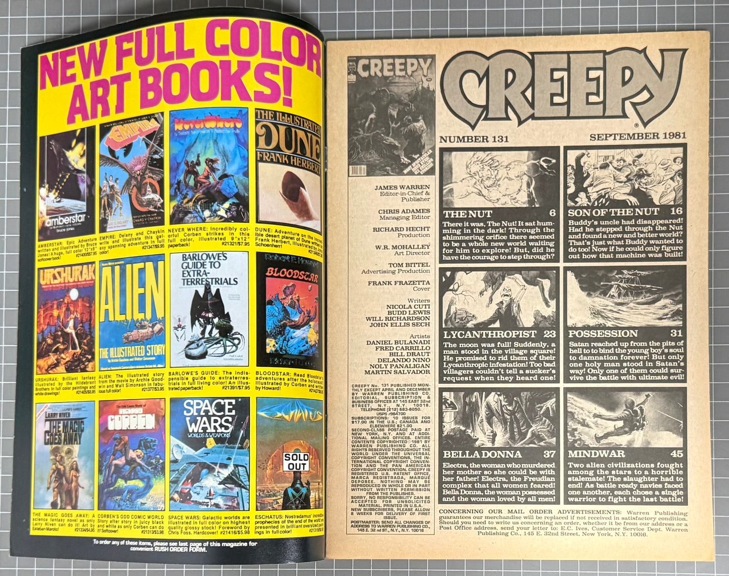 🔑 CREEPY #131 [WARREN] *FRANK FRAZETTA COVER* HORROR COMIC MAGAZINE 1981 VF+