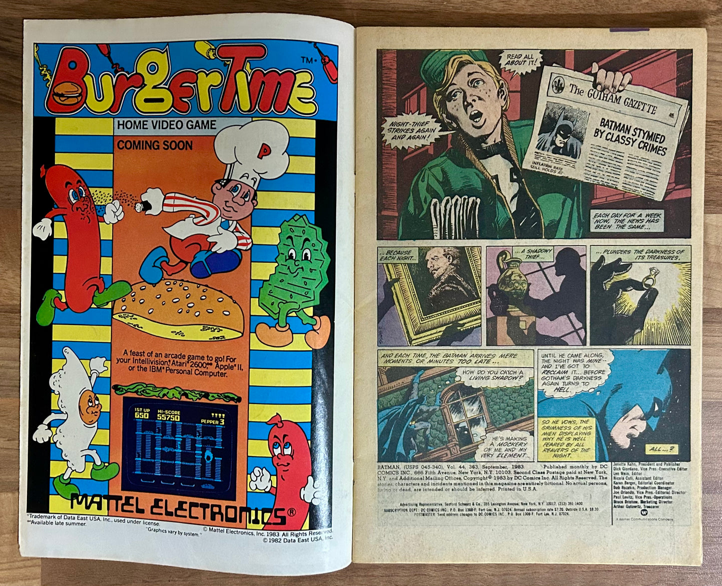 🔑 BATMAN #363 [DC COMICS] DIRECT *NOCTUNA DEBUT* 1983 FN