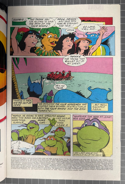 TEENAGE MUTANT NINJA TURTLES ADVENTURES #40 [ARCHIE] NEWSSTAND COMIC 1993 FN+