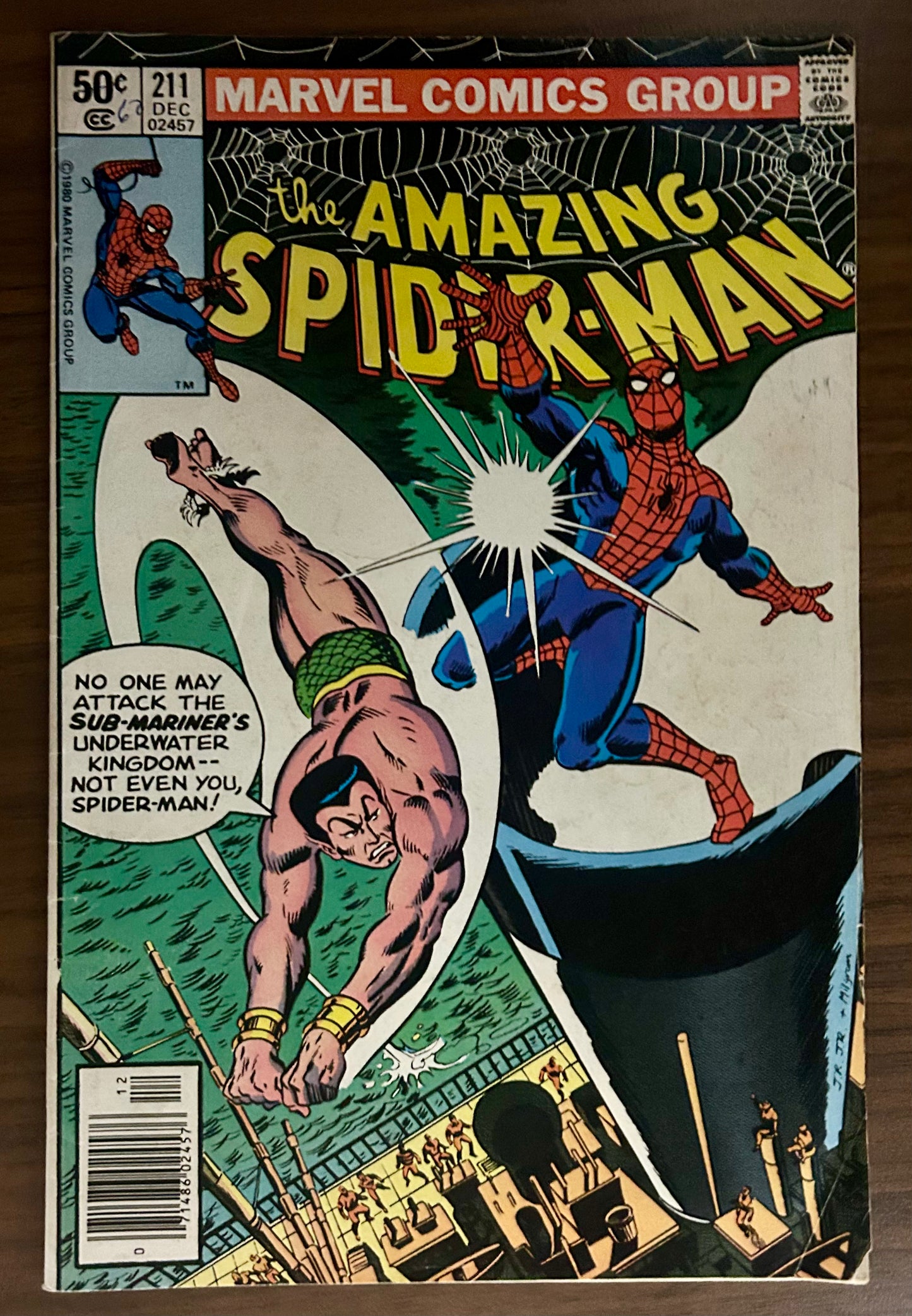THE AMAZING SPIDER-MAN #211 [MARVEL COMICS] NEWSSTAND 1980 VG/FN