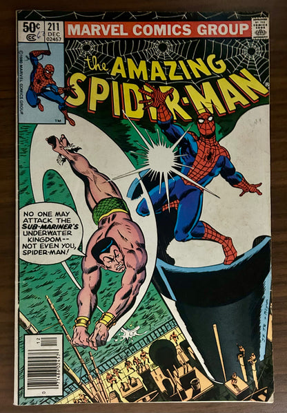 THE AMAZING SPIDER-MAN #211 [MARVEL COMICS] NEWSSTAND 1980 VG/FN