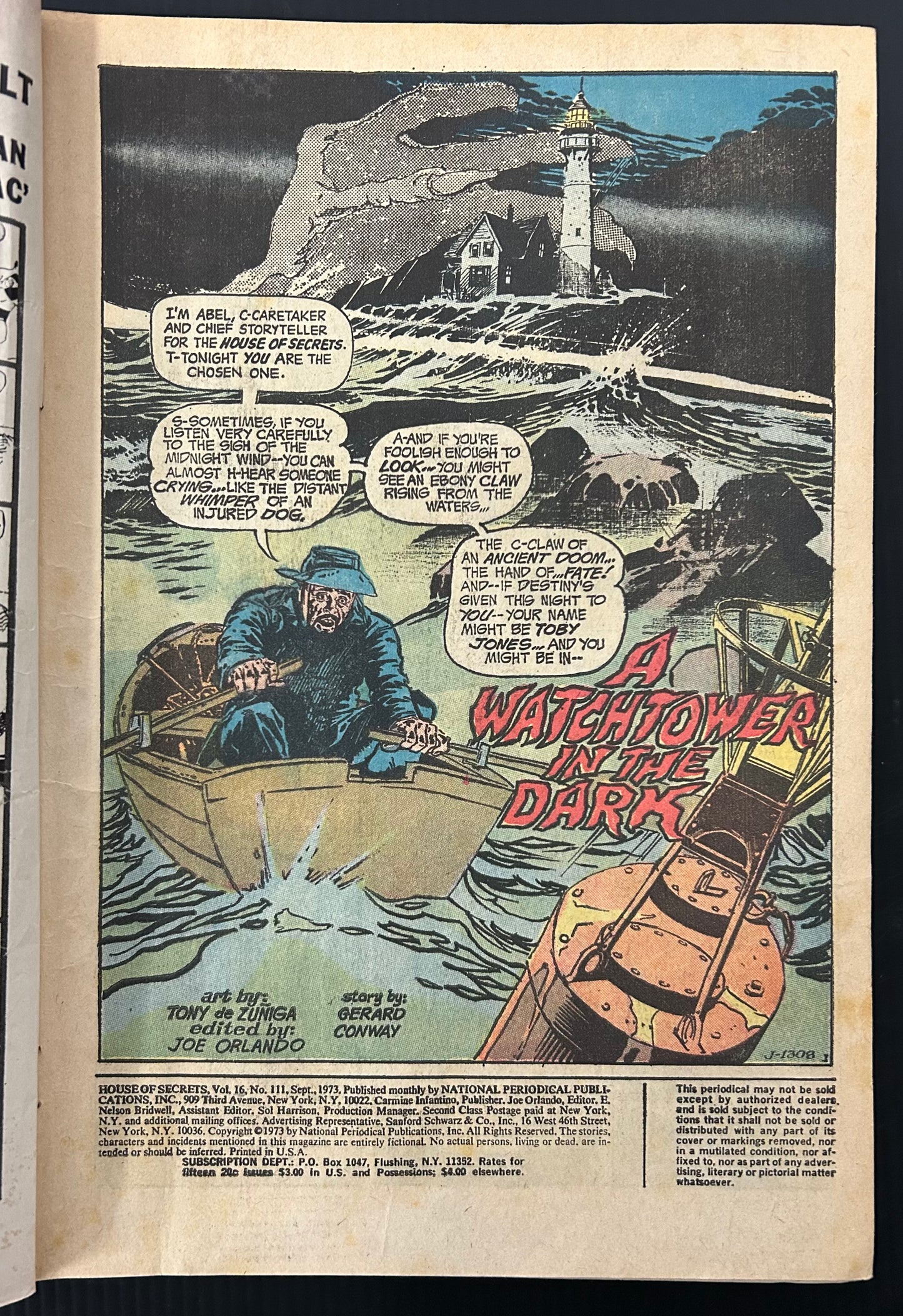 HOUSE OF SECRETS #111 [DC] COMIC 1973 GD/VG