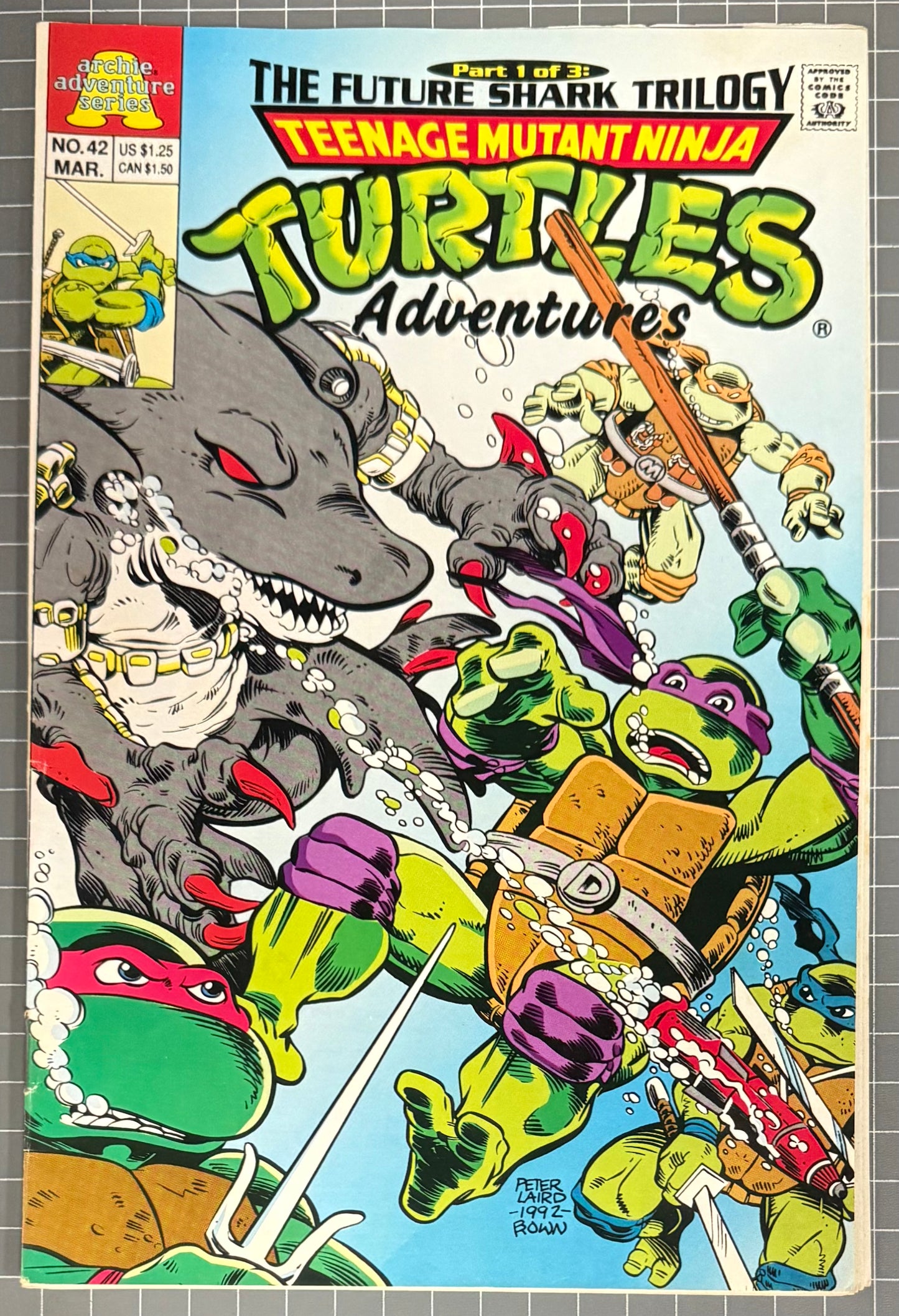 TEENAGE MUTANT NINJA TURTLES ADVENTURES #42 [ARCHIE] DIRECT COMIC 1993 FN-