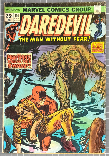 DAREDEVIL #114 [MARVEL COMICS] DIRECT 1974 GD+