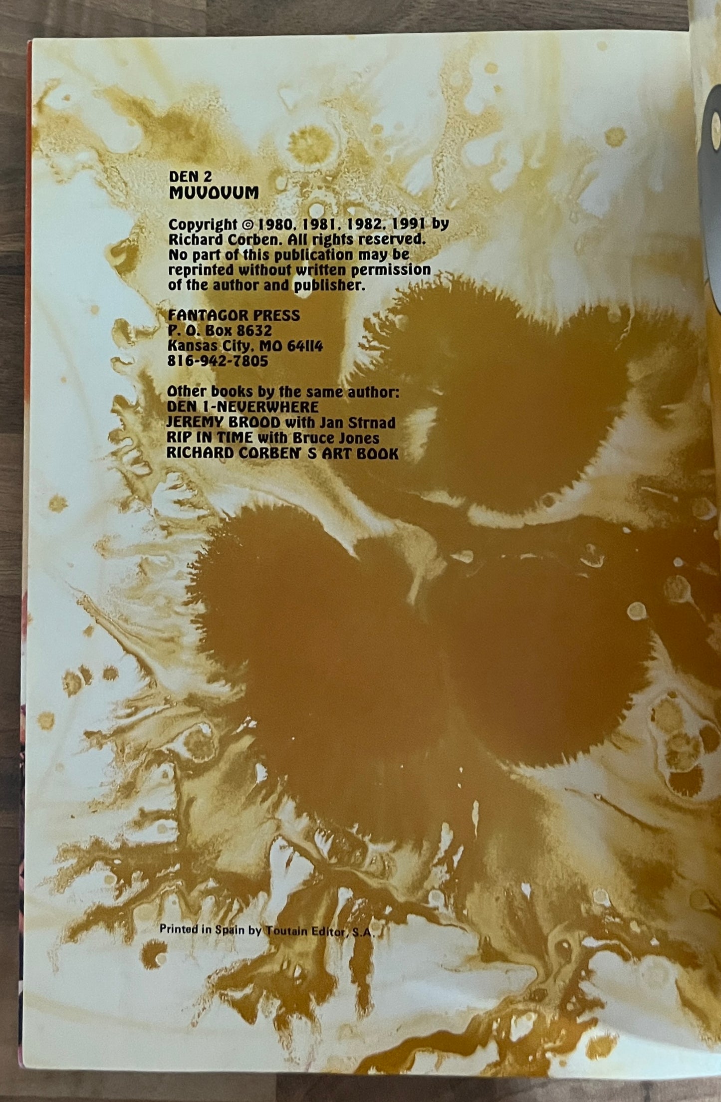 Den 2: Muvovum Graphic Novel by Richard Corben, 1991 Mature Content