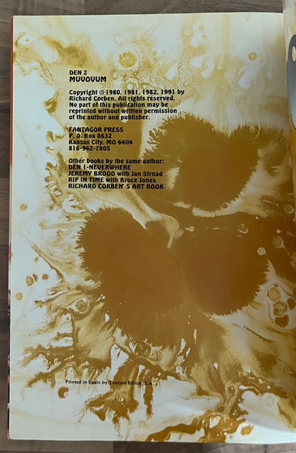 Den 2: Muvovum Graphic Novel by Richard Corben, 1991 Mature Content