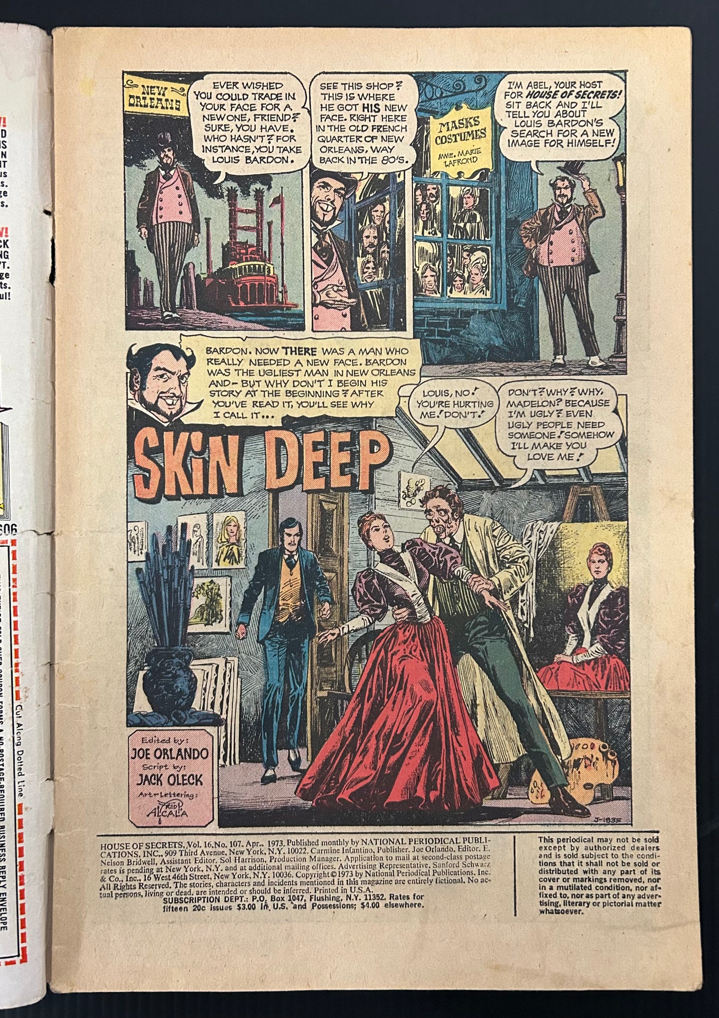 HOUSE OF SECRETS #107 [DC] COMIC 1973 GD