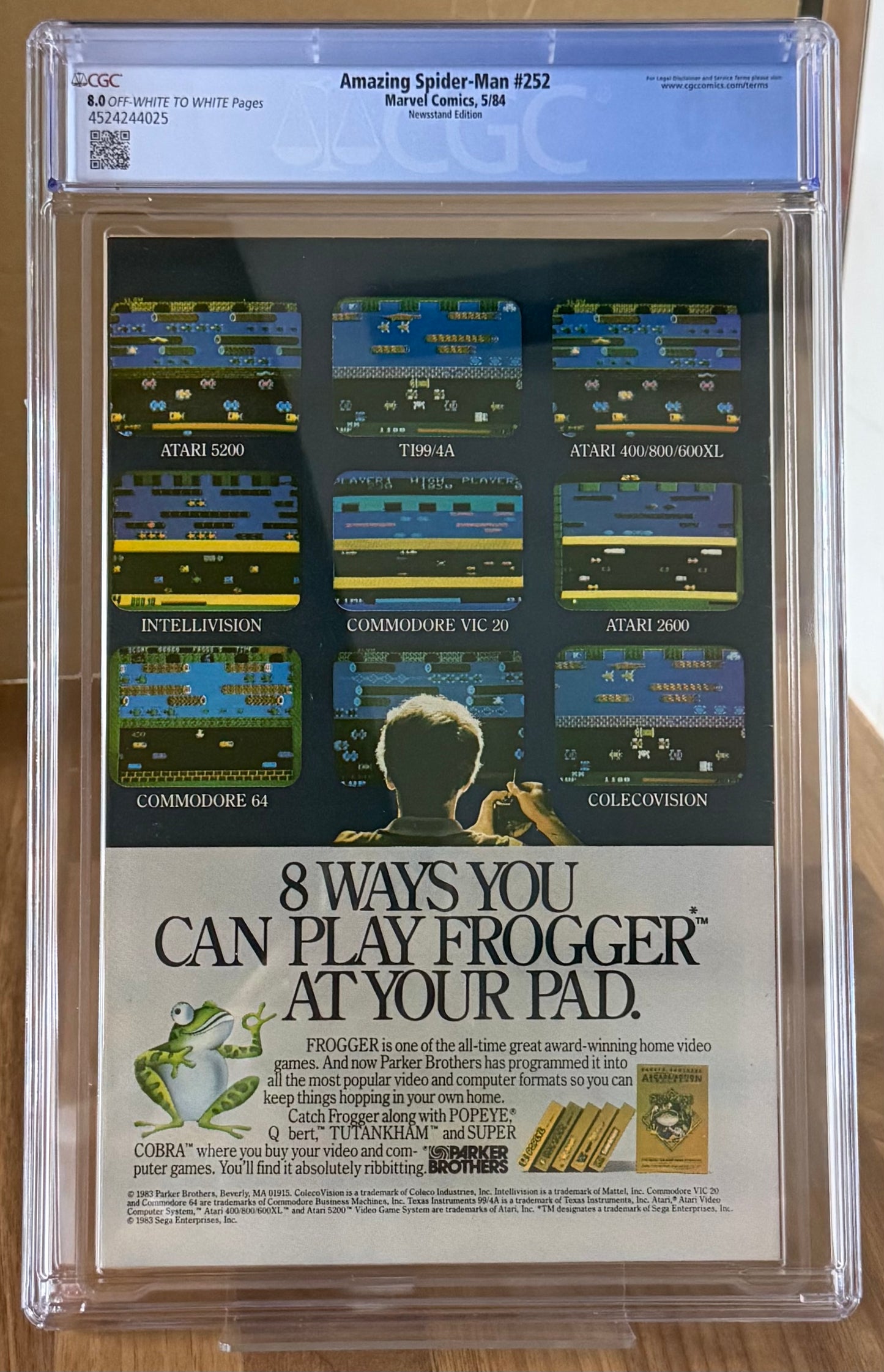 🔑 THE AMAZING SPIDER-MAN #252 CGC 8.0 NEWSSTAND MARVEL COMIC 1ST BLACK COSTUME 1984