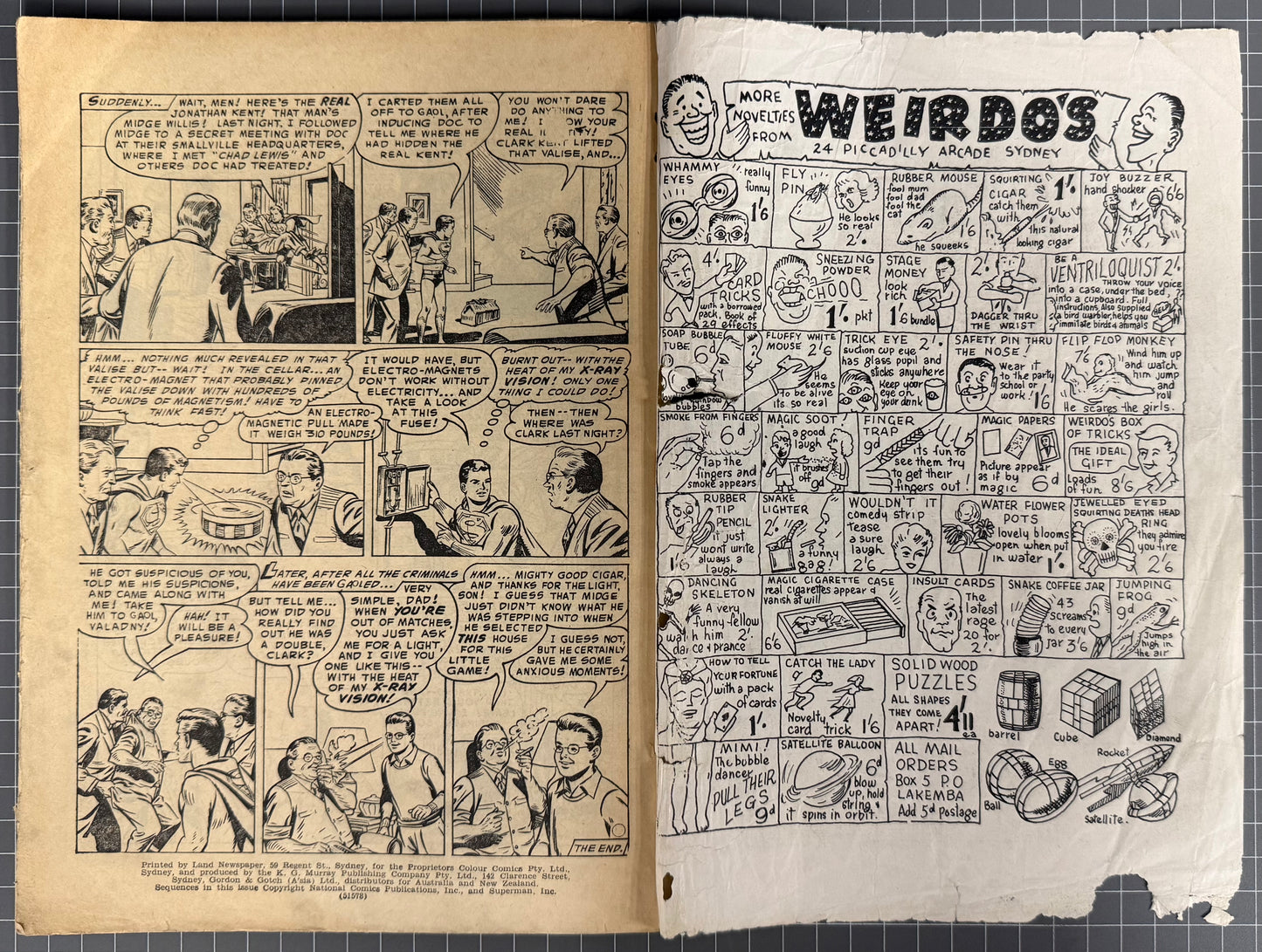 COLOSSAL COMIC #18 [COLOUR COMICS] AUSTRALIAN PRE-DECIMAL 1961