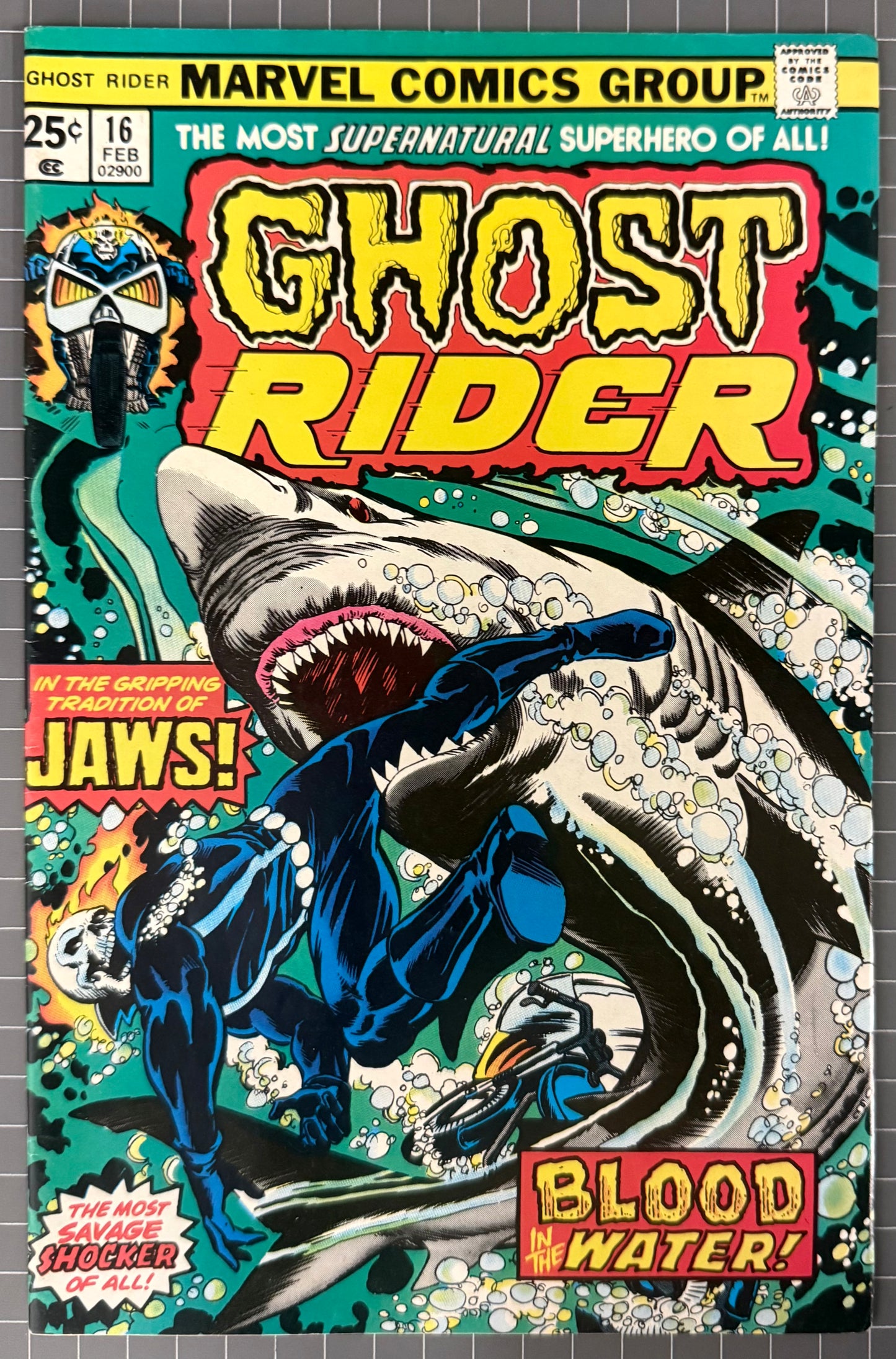 GHOST RIDER #16 [MARVEL COMICS] DIRECT 1976 VF-