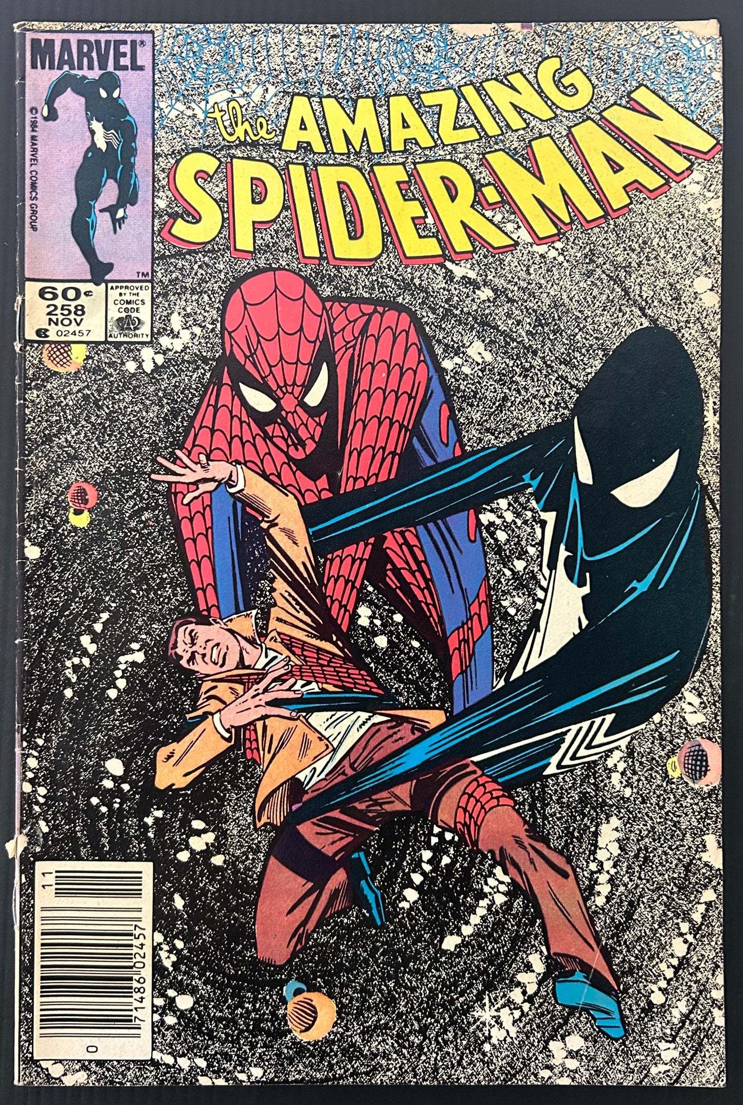 🔑 AMAZING SPIDER-MAN #258 [MARVEL COMICS] NEWSSTAND *NEW COSTUME* 1984 VG-
