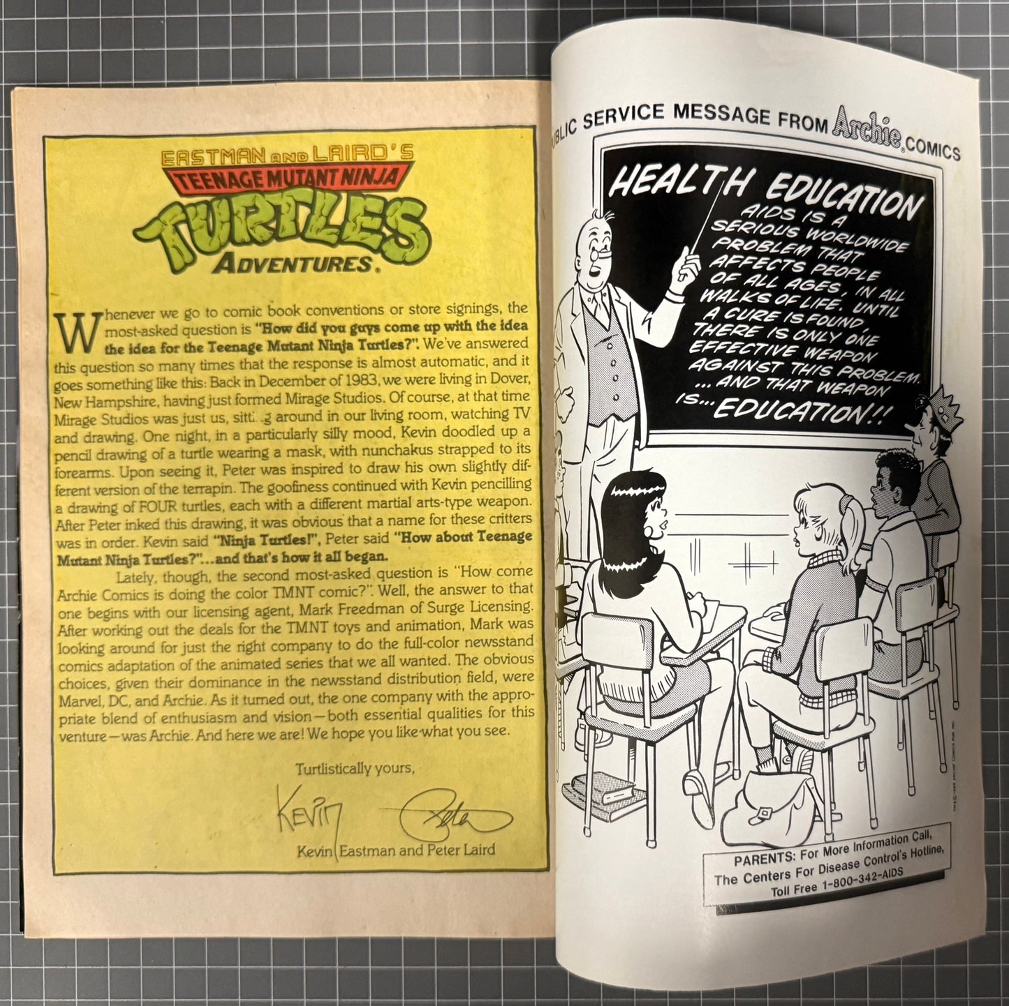 🔑 TEENAGE MUTANT NINJA TURTLES ADVENTURES #1 [ARCHIE COMICS] *1ST KRANG* 1988 VF-