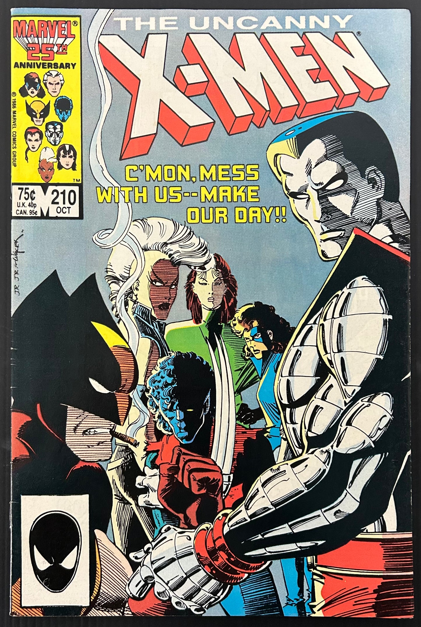 🔑 UNCANNY X-MEN #210 [MARVEL] DIRECT COMIC 1986 FN-