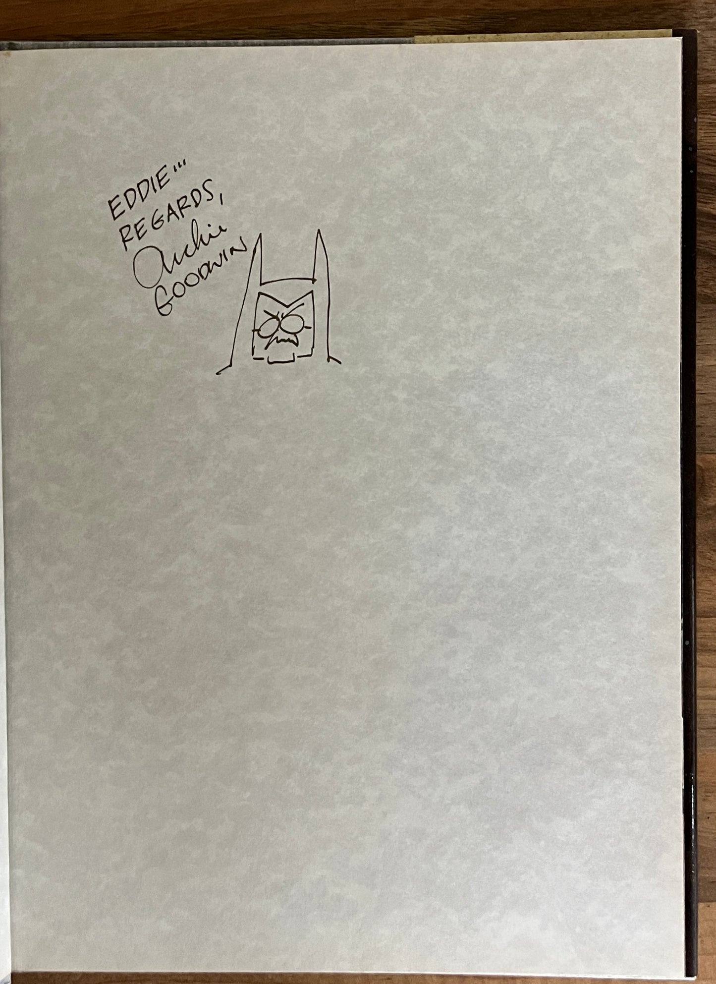 Batman Night Cries by Archie Goodwin,  INSCRIBED+ SKETCH HC/Dj 1992 1st *RARE*
