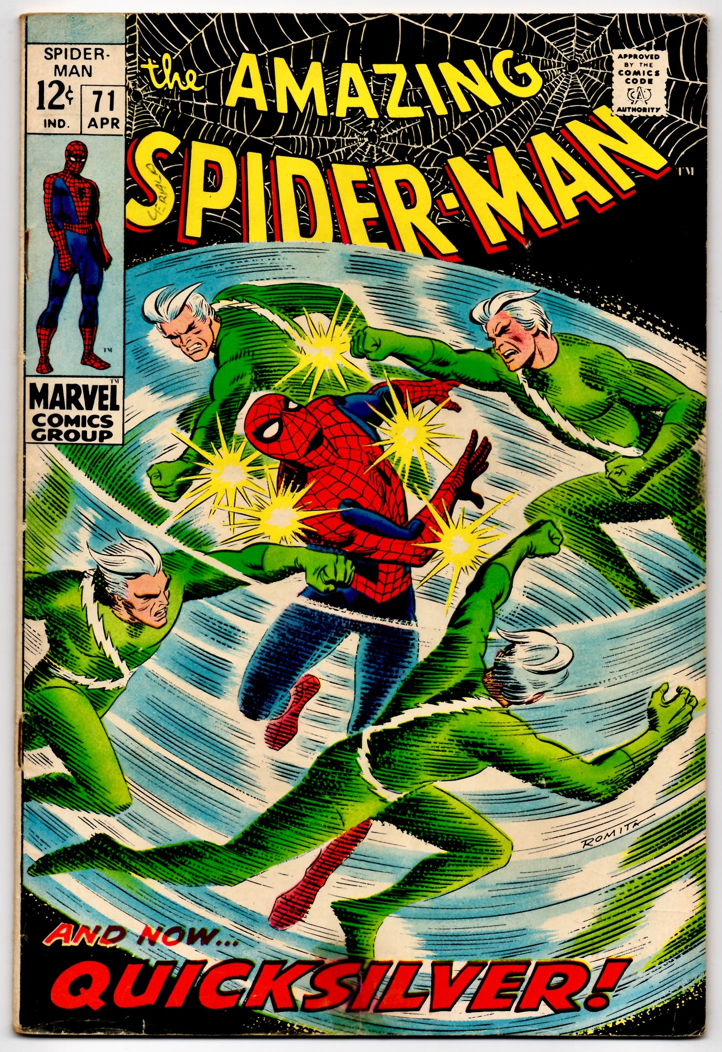 THE AMAZING SPIDER-MAN #71 (MARVEL) COMIC 1969 *JOHN ROMITA SR.* VG-