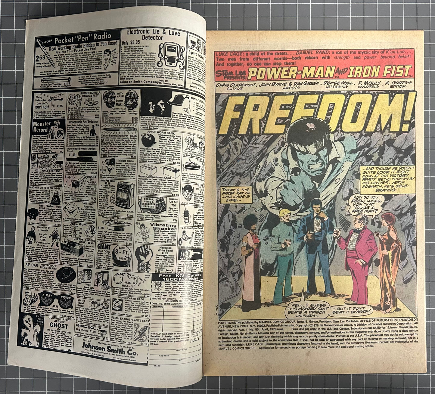 🔑 POWER MAN #50 [MARVEL COMICS] *RETITLED POWER MAN & IRON FIST* 1978