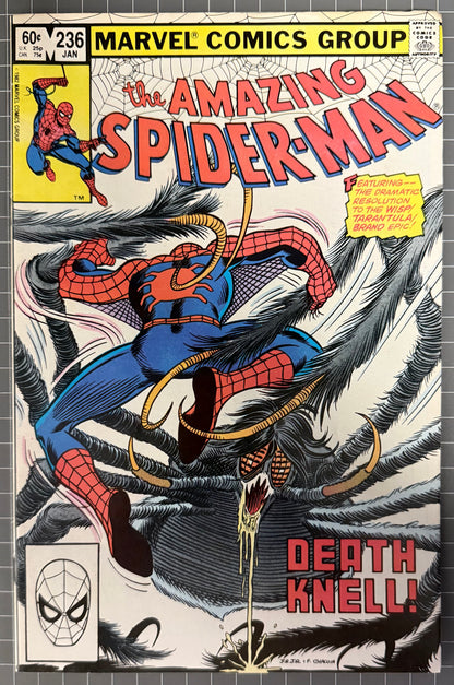 🔑 THE AMAZING SPIDER-MAN #236 [MARVEL COMICS] *DEATH OF TARANTULA* 1982 VF+