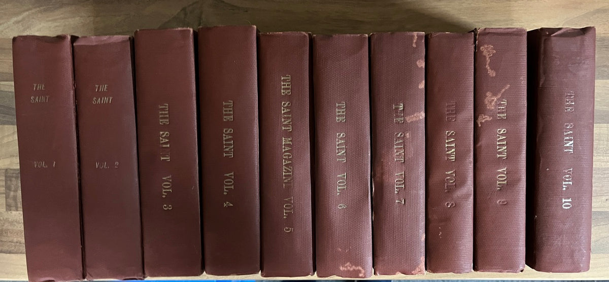 THE SAINT DETECTIVE MAGAZINE BOUND VOLUMES 1-10 [MAGAZINE ENTERPRISES] HARDCOVER 1954-1959 FAIR/GOOD