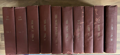 THE SAINT DETECTIVE MAGAZINE BOUND VOLUMES 1-10 [MAGAZINE ENTERPRISES] HARDCOVER 1954-1959 FAIR/GOOD
