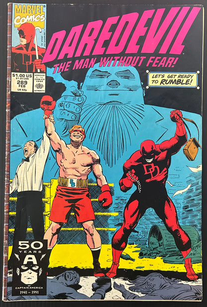 DAREDEVIL #289 [MARVEL COMICS] DIRECT 1991 VG/FN