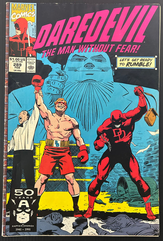 DAREDEVIL #289 [MARVEL COMICS] DIRECT 1991 VG/FN