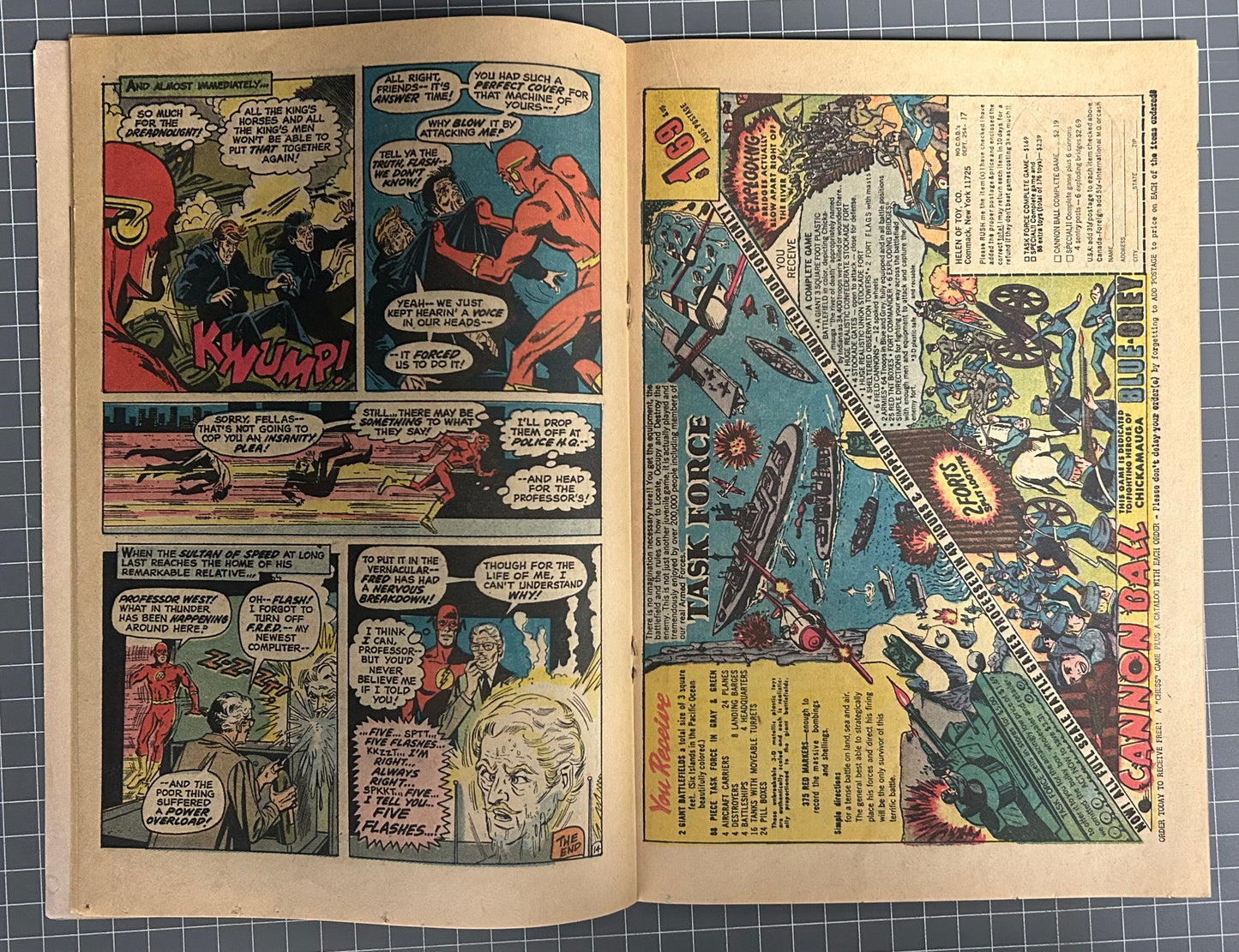 🔑 THE FLASH #217 [DC COMICS] *GREEN LANTERN/GREEN ARROW TEAM-UP* 1972 VG/FN-