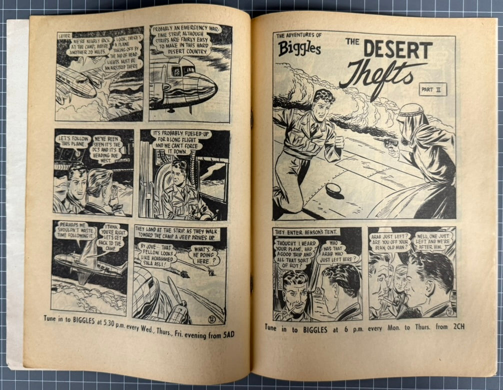 THE ADVENTURES OF BIGGLES #12 [ACTION COMICS] AUSTRALIAN *RARE* PRE-DECIMAL 1954